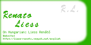 renato liess business card
