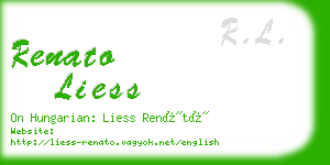 renato liess business card